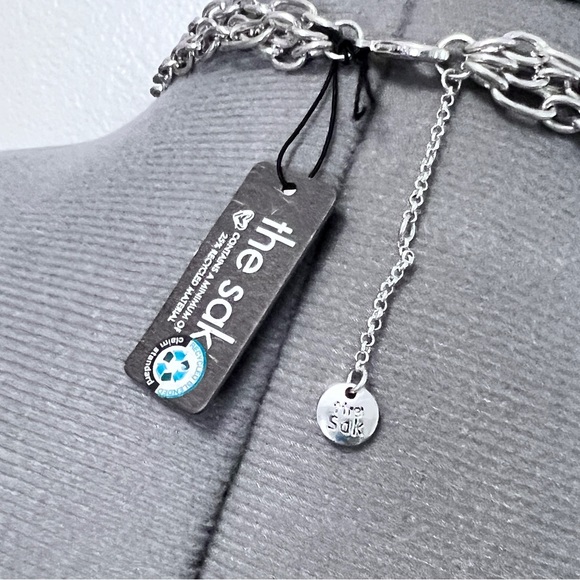 Two Tone, 3 Row Necklace from The Sak Recycled Metal 31” Long+Extender BRAND NEW - Picture 13 of 13